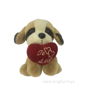 Plush Little Brown Dog With Love